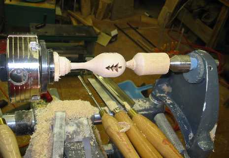 ornament on lathe